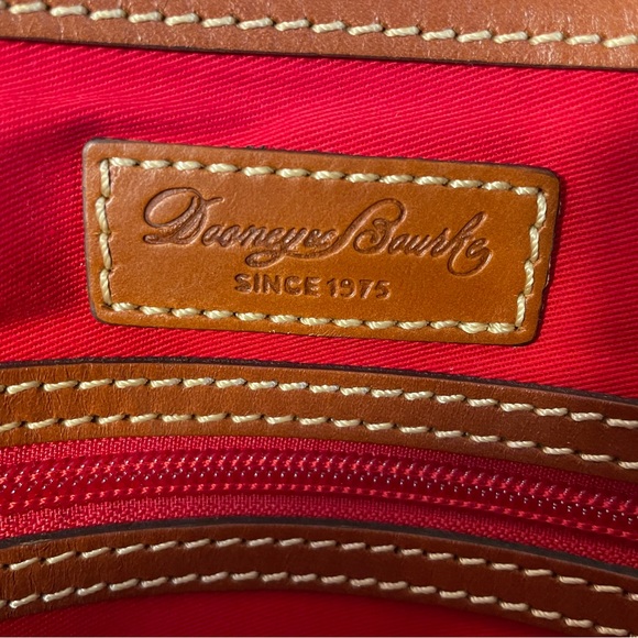 Dooney & Bourke Darcy Satchel. Elephant/Grey/Mushroom and Brown Leather Bag - Picture 5 of 7